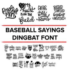 baseball sayings dingbat font