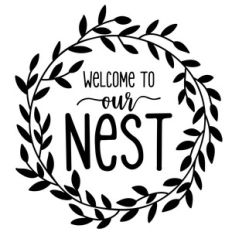 wreath welcome to our nest