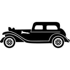 old luxury car silhouette