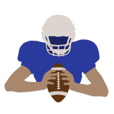football player holding football