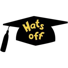 hats off graduation phrase