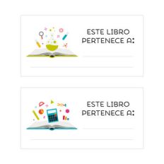 etiquetas libros escolares