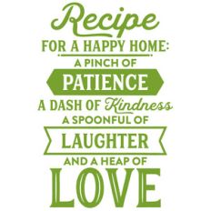 recipe for a happy home