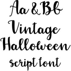vintage halloween script font