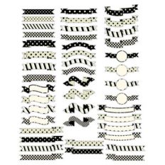 black and white banners