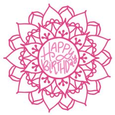 happy birthday mandala