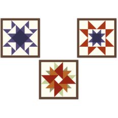 barn quilt squares three stars
