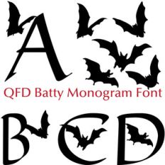 qfd batty monogram font