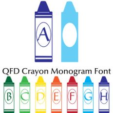 qfd crayon monogram font