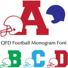 qfd football monogram font