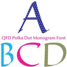 qfd polka dot monogram font