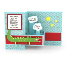 pop up box card alligator