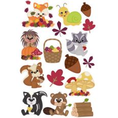 autumn animals sticker