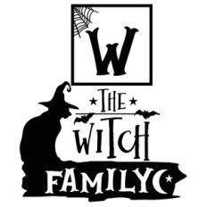 halloween frame monogram family name