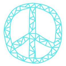 geometric peace sign