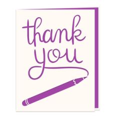 pencil card thank you