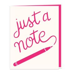pencil card just a note