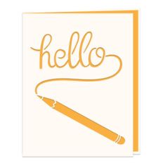 pencil card hello