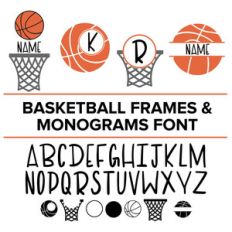 basketball frames and monograms font