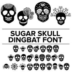 sugar skull dingbat font