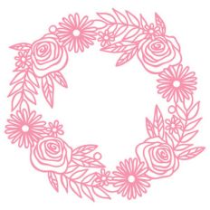 roses and daisies floral wreath