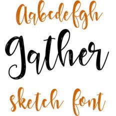 gather sketch font