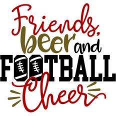 friends, beer and football cheer