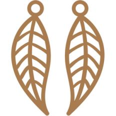 lined leaves earrings