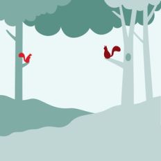 squirrels forest background
