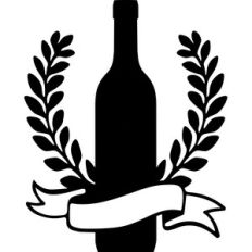 wine laurel banner