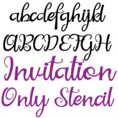 pn invitation only stencil
