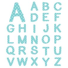 blue polka dot monogram stickers