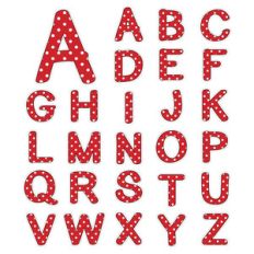 red polka dot monogram stickers