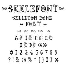 skelefont - halloween bones font