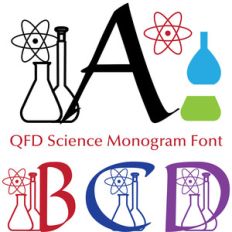 qfd science monogram font