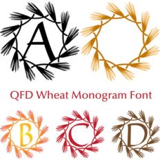 qfd wheat monogram font