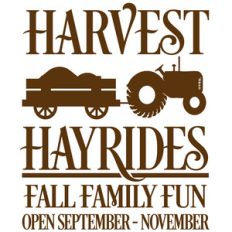 harvest hayride sign