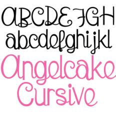 pn angelcake cursive