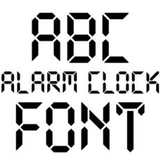 alarm clock font
