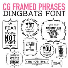 cg framed phrases dingbats