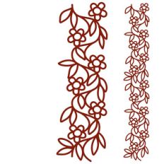 entwined flowers repeating border