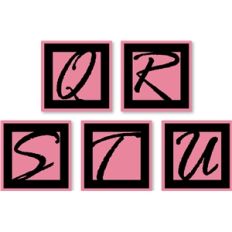 block letters q - u