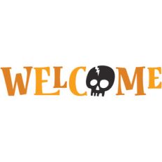 welcome halloween skull