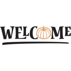 welcome fall pumpkin