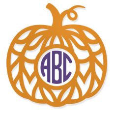 pumpkin monogram frame