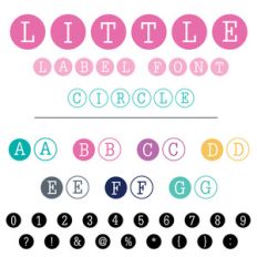 little label font - circle