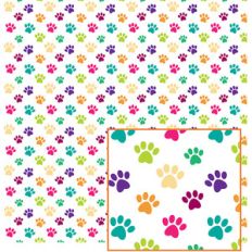 colorful paws pattern