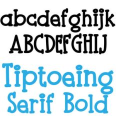 zp tiptoeing serif bold