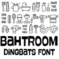 bathroom dingbats font