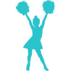 little girl cheerleader silhouette
